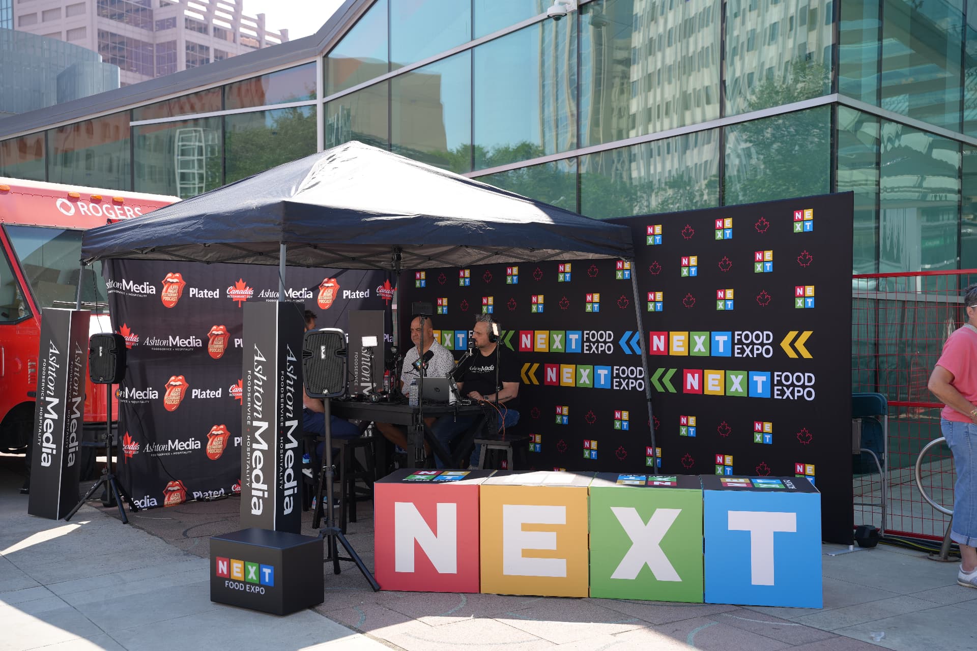 Late Night Restaurant Podcast live set at NEXT Food Expo
