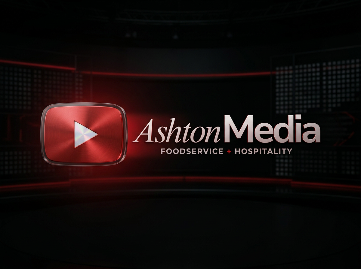 Ashton Media YouTube channel lockup, the Ashton Media wordmark combined with the YouTube play button.